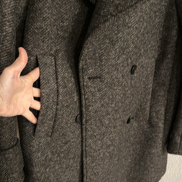 COS HERRINGBONE PEA COAT 6 NWT - Picture 9 of 17